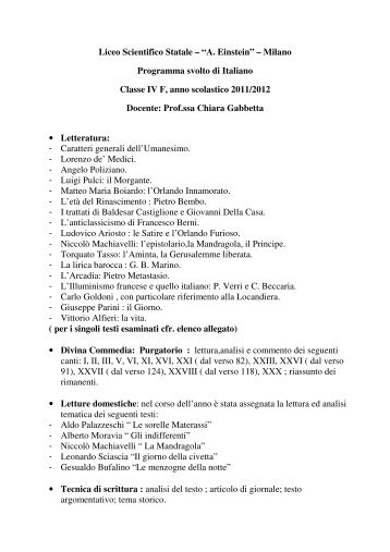 Italiano finale IV.pdf - Liceo scientifico Albert Einstein