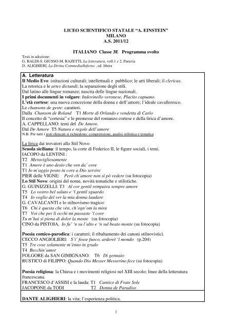 Ita 3e Svolto Pdf Liceo Scientifico Albert Einstein