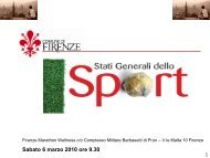 Stati Generali dello Sport - Sport Informa - Comune di Firenze