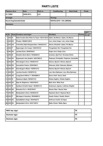 PARTI LISTE - Nesk