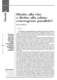 Diritto alla vita e diritto alla salute: convergenze parallele?