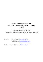 Manuale di compilazione della CRF elettronica - GISCoR