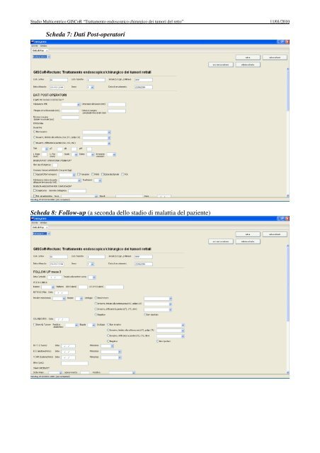 Manuale di compilazione della CRF elettronica - GISCoR