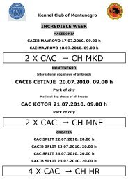 2 X CAC CH MKD 2 X CAC CH MNE 4 X CAC CH HR - Canitalia