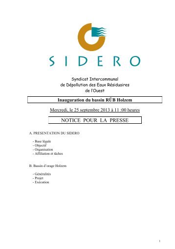 Lien vers document pdf - SIDERO