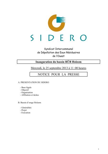 Lien vers document pdf - SIDERO