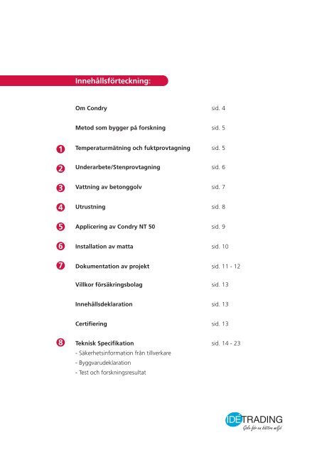 UTBILDNINGSMATERIAL CONDRY - IdÃ©Trading