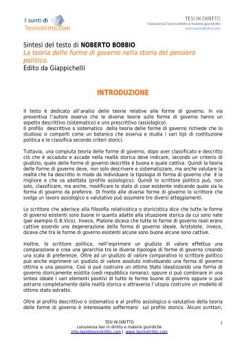 La teoria delle forme di governo nella storia del ... - Tesi in diritto