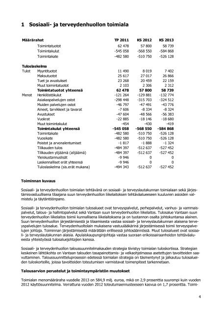 Sosiaali- ja terveydenhuollon toimialan ... - Vantaan kaupunki