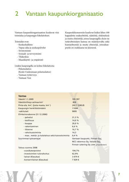 Vantaan kestävän kehityksen raportti 2008 - Vantaan kaupunki