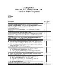 Scoring Rubric - CIS