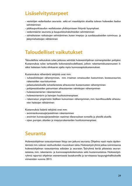 Vantaa hulevesiohjelma - Vantaan kaupunki