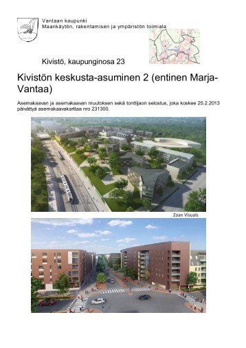 Kivistön keskusta-asuminen 2 (entinen Marja ... - Vantaan kaupunki