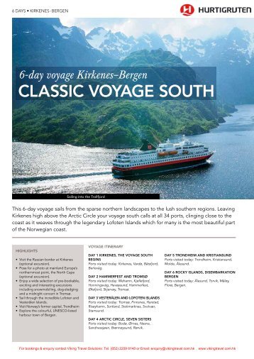 clAssIc VOYAGE sOUTH - Viking Travel Solutions