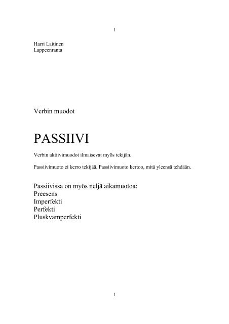 PASSIIVI - Moped