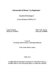 Cambiamenti socioculturali e cognitivi nella storia delle ... - Garito.it