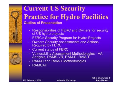 Current US Security Practice for Hydro Facilities - iPresas