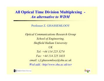 Optical Time Division Multiplexing - Northumbria University