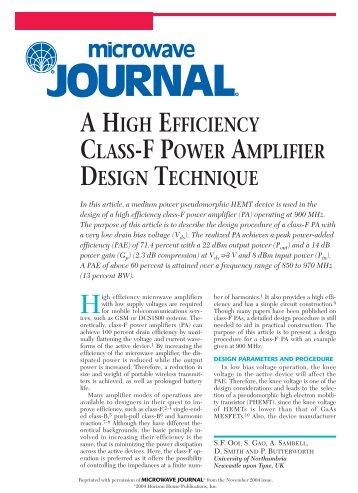 Design of Low Cost Broadband Class-E Power Amplifier Using Low ...