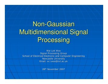 Non-Gaussian Multidimensional Signal Processing - Northumbria ...
