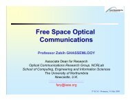 Free Space Optical Communications - Northumbria University