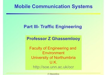 Mobile Communication Systems - Northumbria University