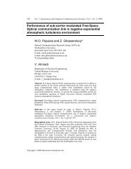 Performance of sub-carrier modulated Free-Space Optical ...