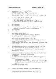 Mobile Communications Solution to tutorial MC3 1 Signal power S ...