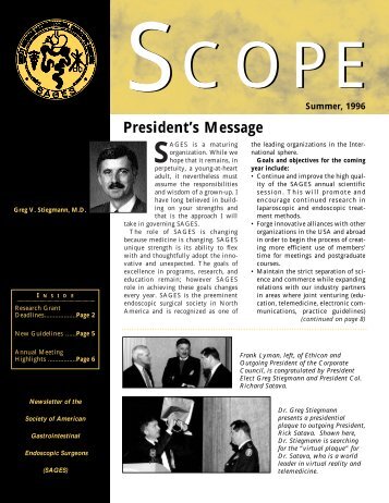 President's Message - SAGES