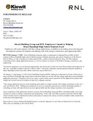 FOR IMMEDIATE RELEASE Kiewit Building Group ... - RNL Design