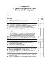 Scoring Rubric - CIS