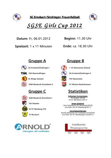 Spielplan 2012 - SG Sindringen-Ernsbach