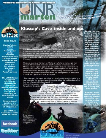 UINR MartenâVol.6. Issue 4 â Winter 2011 - Unama'ki Institute of ...