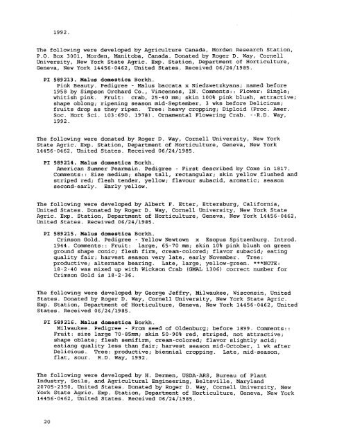 Plant Inventory No. 204, Part II - Germplasm Resources Information ...