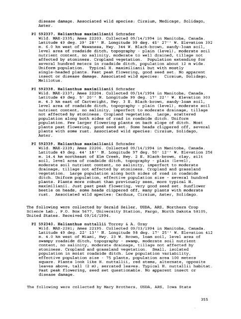 Plant Inventory No. 204, Part II - Germplasm Resources Information ...