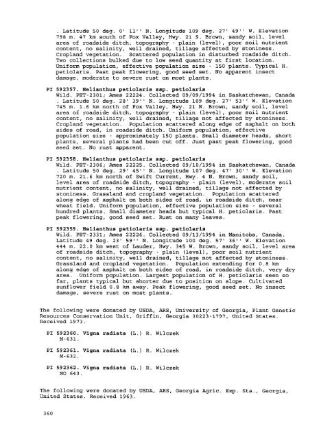 Plant Inventory No. 204, Part II - Germplasm Resources Information ...