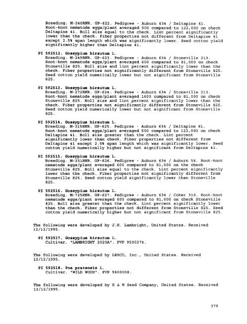 Plant Inventory No. 204, Part II - Germplasm Resources Information ...