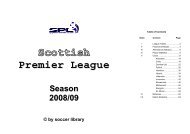 Scottish Premier League Season 2008/099 © by soccer library