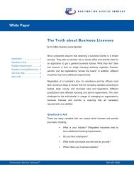 The Truth about Business Licenses - Corporation Service Company