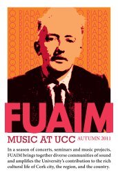 AUTUMN 2011 In a season of concerts, seminars ... - Music at UCC