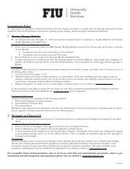 Immunization form - Florida International University