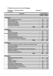 2.3 Matriz Curricular do Curso de Pedagogia Pedagogia ... - Fafit