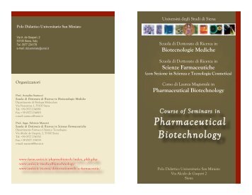 Scarica il volantino in formato pdf - Farmacia - Università degli Studi ...