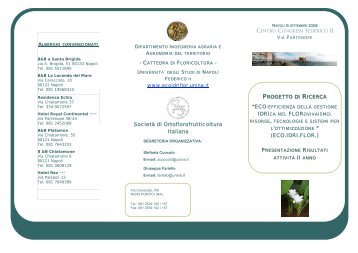 Convegno ECOIDRIFLOR - Ingegneria agraria e agronomia del ...