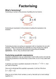 Factorising expressions - Benjamin-Mills