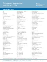 Companies represented by CIOs and VPs