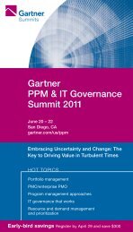 Gartner PPM & IT Governance Summit 2011