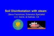 Soil disinfestation with Steam, Steve Fennimore - Santa Barbara ...