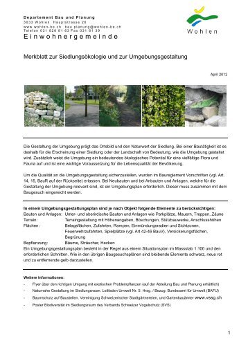 Bau - Einwohnergemeinde Wohlen