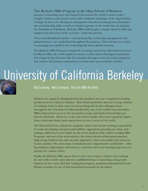 TheBerkeleyMBA - Full-time MBA Program, Haas School of ...